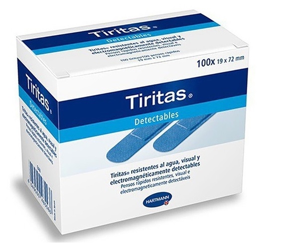 Tiritas azules detectables 100u Hartmann