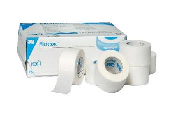 Esparadrapo papel MICROPORE blanco. -9,1m x 2,5cm 12u