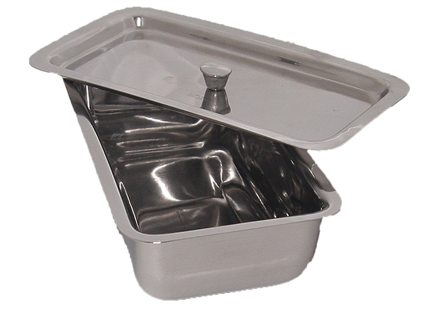 Caja con tapa y tirador inoxidable