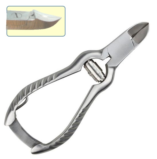 Alicate muelle con gancho 14cm. Corte curvo