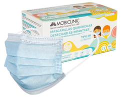 [N01165] Mascarilla tricapa infantil rectangular Azul tipo IIR 50u