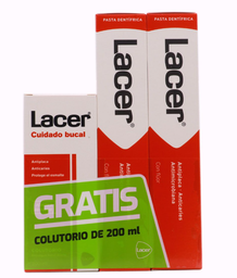 [N04494] Lacer Duplo pasta Dentífrica cuidado bucal 2x125 ml