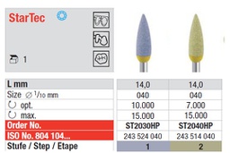 [ST2040HP] Pulidor para cerámica 2 Fases Startec Forma de Bala HP 1u EDENTA