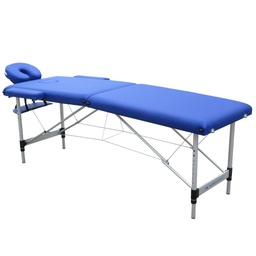 [11771] Camilla plegable de masaje Aluminio Azul 186x60 cm